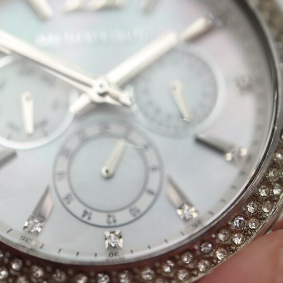 Michael Kors Cameron MOP Day Date 38mm Watch 6.25" Bracelet MK5690 w New Battery - Picture 9 of 13